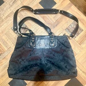 Coach Black Signature Shoulder Bag